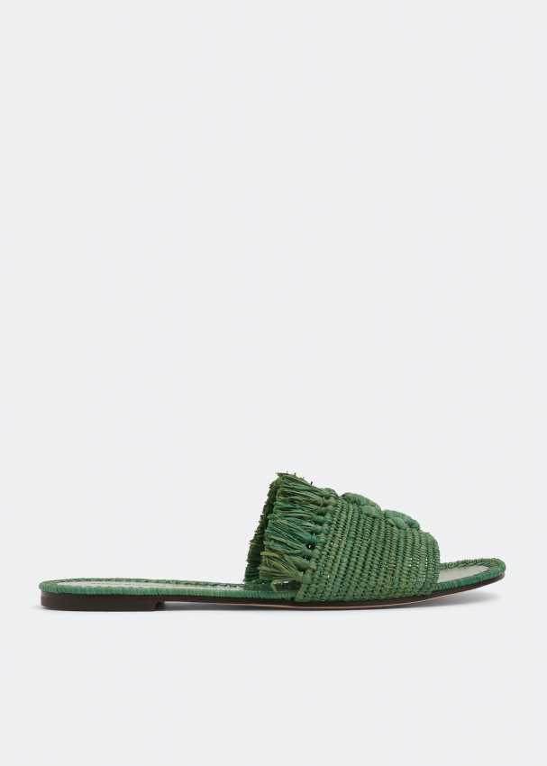 Finest Materials Women Tory Burch Discount ○ Eleanor raffia slide sandals  Of United States Discount Online